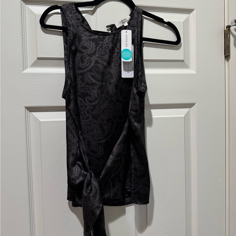 Beacon Apparel Black Paisley Tank